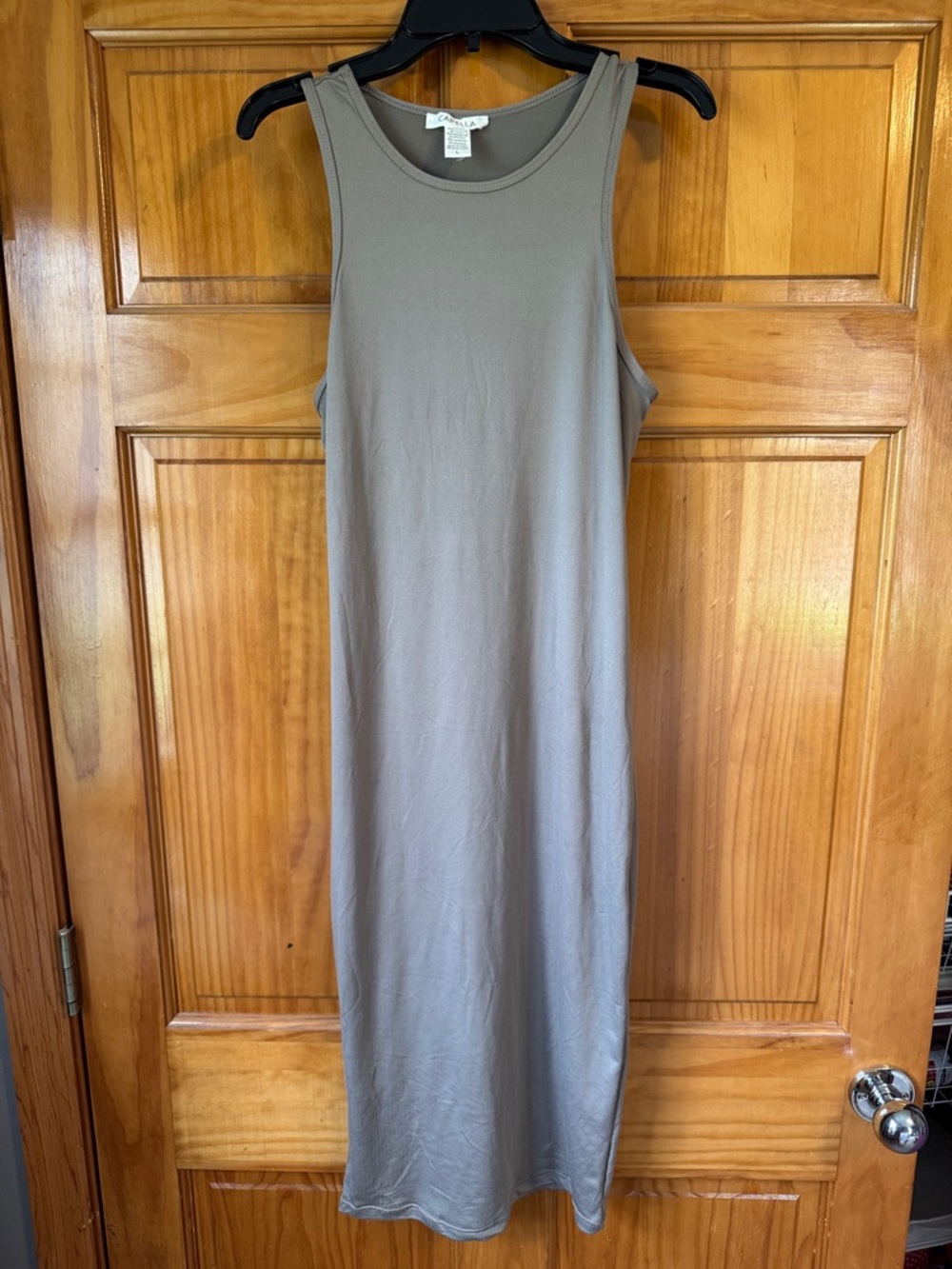 1. State Taupe Midi Tank Dress